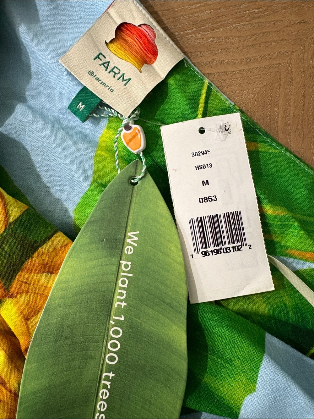 Farm Rio One-Shoulder Crop Blouse NWT - Picture 4 of 5